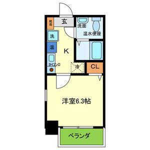 ダイドーメゾン神戸六甲401号(1K/4階)の間取り写真