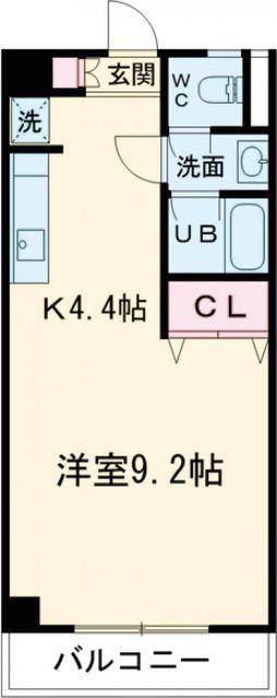 ＪＲ日豊本線 宮崎駅 徒歩9分 7階建 築24年(ワンルーム/2階)の間取り写真