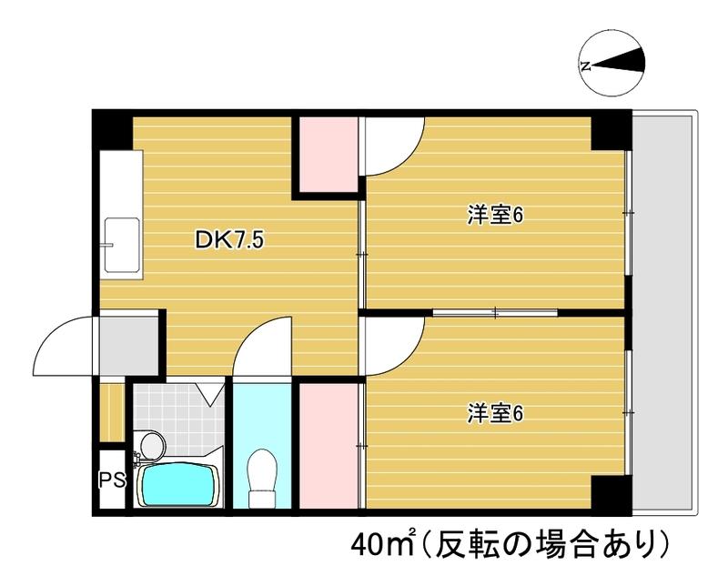 アルページュ草津(2DK/3階)の間取り写真