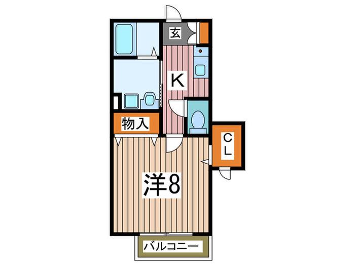 ラナンキュラス(1K/2階)の間取り写真