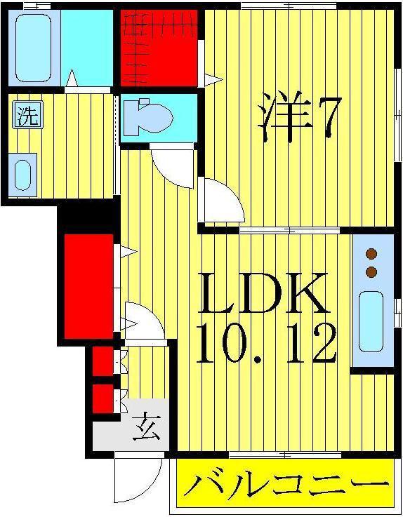 グレースバレー(1LDK/1階)の間取り写真