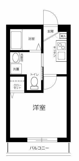 セリシール(1K/2階)の間取り写真