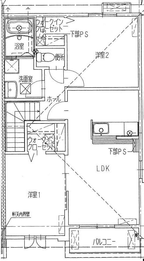 ベルソーレII(2LDK/2階)の間取り写真