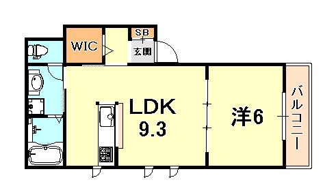 ブラザースメゾン(1LDK/1階)の間取り写真