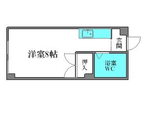クリスタル村川(ワンルーム/3階)の間取り写真