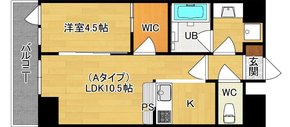フレンドハウス(1LDK/1階)の間取り写真
