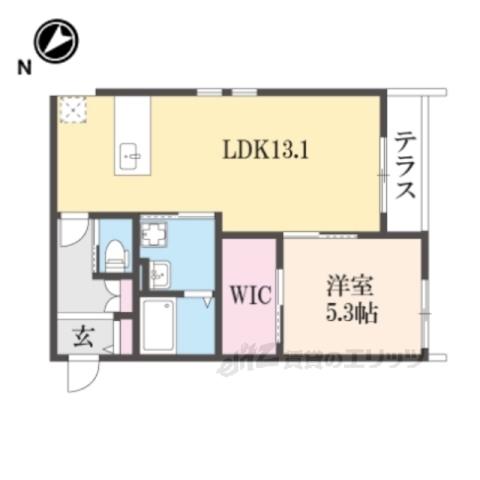 KAPOLEI(1LDK/1階)の間取り写真