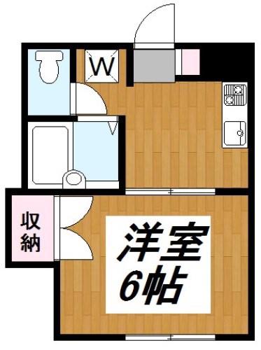 サンブリッヂコーポ(1K/1階)の間取り写真