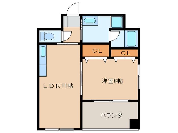 ARLINGTON(1LDK/12階)の間取り写真