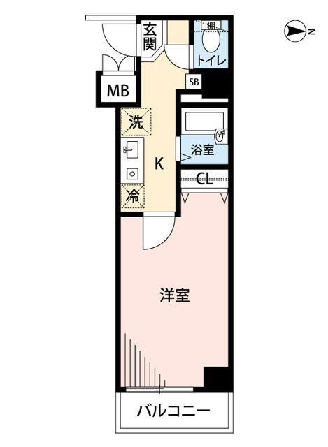 マイナビSTAYミライエ御茶ノ水湯島(1K/3階)の間取り写真