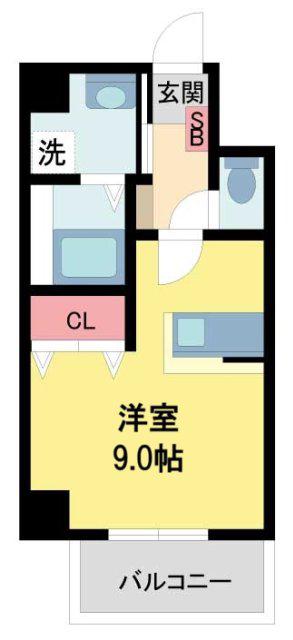 ソラシア宝塚(ワンルーム/4階)の間取り写真