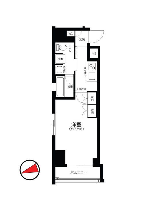 アクサス銀座アジールコート(1K/5階)の間取り写真