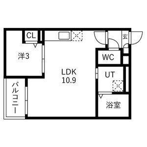 JACK MIYAHARAI(1LDK/2階)の間取り写真