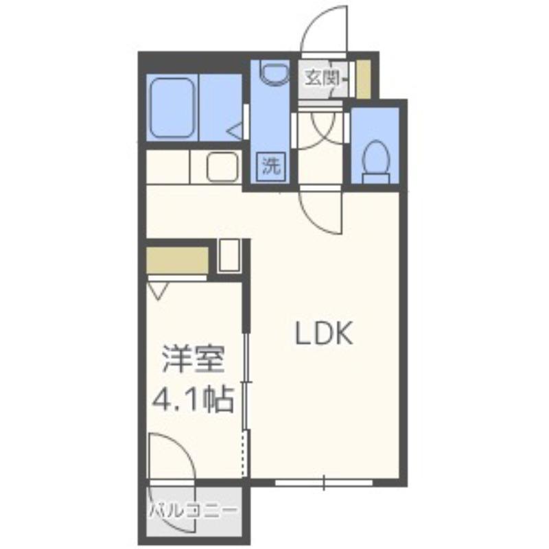 クチュールN42(1LDK/3階)の間取り写真