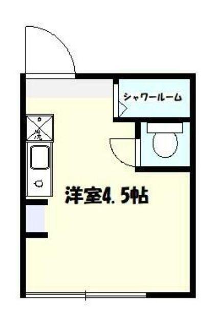 パックセントラル(ワンルーム/1階)の間取り写真
