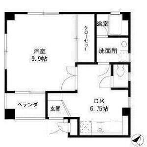 カーサエムオー(1DK/1階)の間取り写真