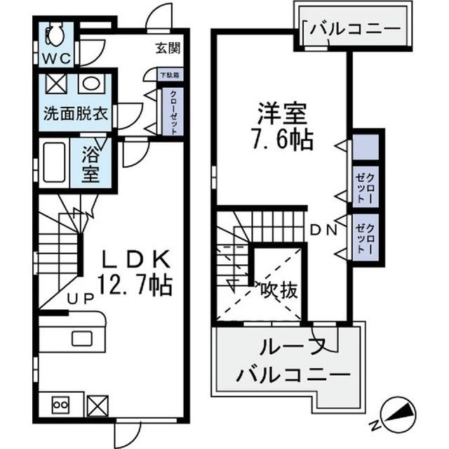 PARK MAISON(1LDK/4階)の間取り写真