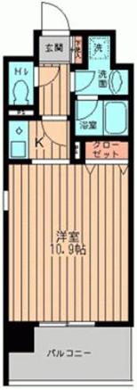 GRACE大森(1K/8階)の間取り写真