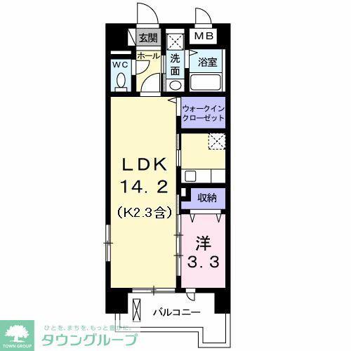サンクレスト(1LDK/2階)の間取り写真