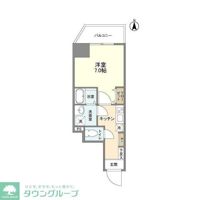 BLAU本所一丁目(1K/2階)の間取り写真