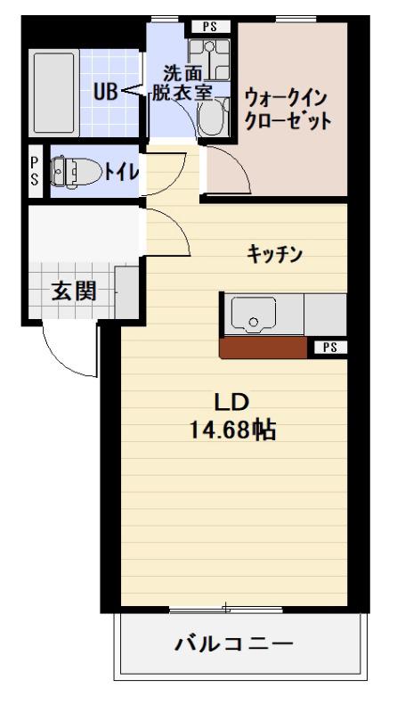 フラワーヴィレッジ(1K/2階)の間取り写真
