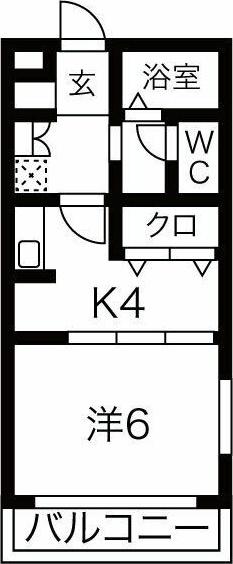 YOU PEACE BLDG III(1K/1階)の間取り写真