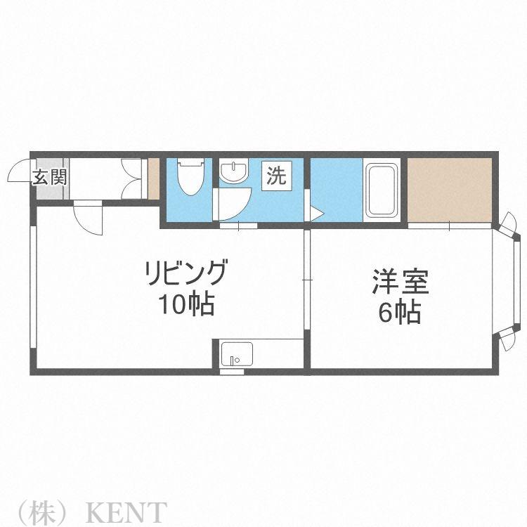 アバンティ琴似(1LDK/2階)の間取り写真