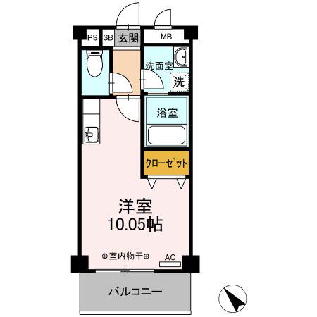 ソフィア(ワンルーム/3階)の間取り写真