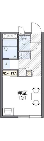 レオパレスレイ(1K/1階)の間取り写真