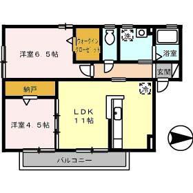 トアエーユ(2LDK/2階)の間取り写真