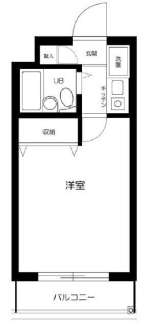 パークウェル吉祥寺(1K/2階)の間取り写真