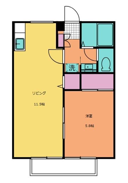 サンリバティー(1LDK/1階)の間取り写真