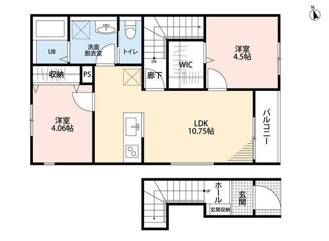 リーブルファイン春日部樋堀(2LDK/2階)の間取り写真