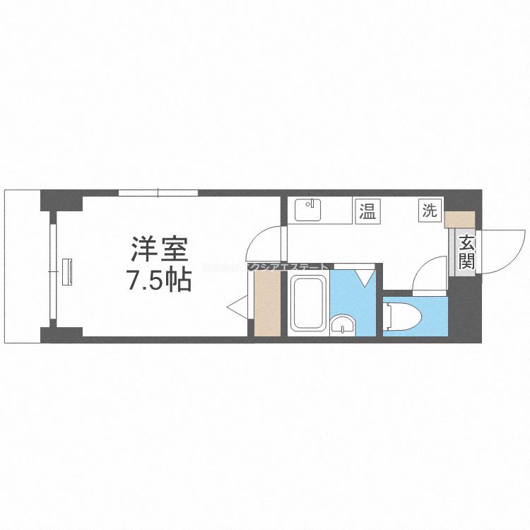 SWISS難波南(1K/3階)の間取り写真
