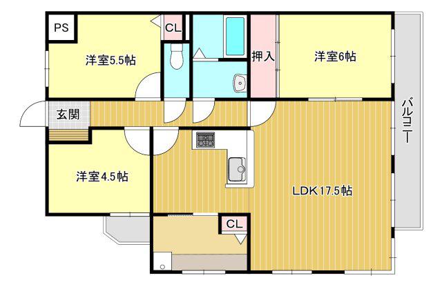 リアライズ城北(3SLDK/4階)の間取り写真