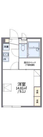 レオパレスL&L II(1K/2階)の間取り写真