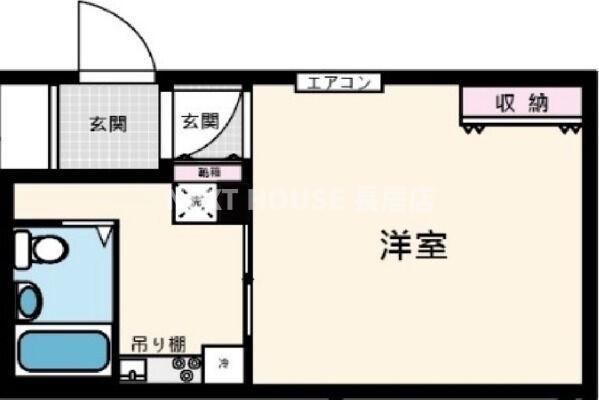 SUN生二番館(1DK/1階)の間取り写真