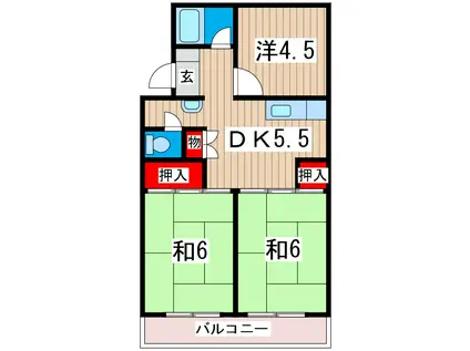 ハイツことぶき(3DK/3階)の間取り写真
