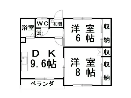 望洋ハイツ(2DK/2階)の間取り写真