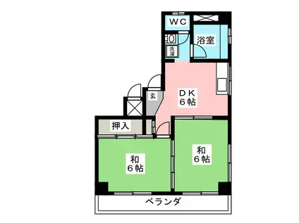 メゾン・トクラ(2DK/3階)の間取り写真