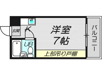 コーポウエスト守口(ワンルーム/1階)の間取り写真