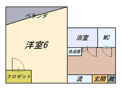 コンフォート乃ぞみIII(1K/4階)の間取り写真