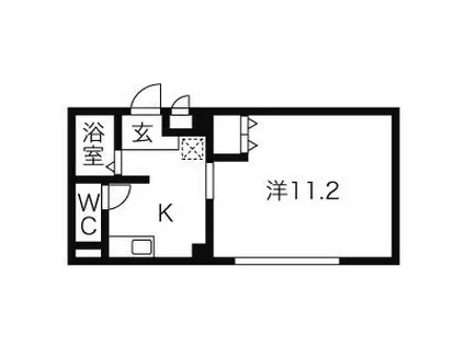 レジデンスウィズマイガレージ(1K/2階)の間取り写真