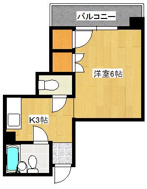 石井ビル(1K/3階)の間取り写真