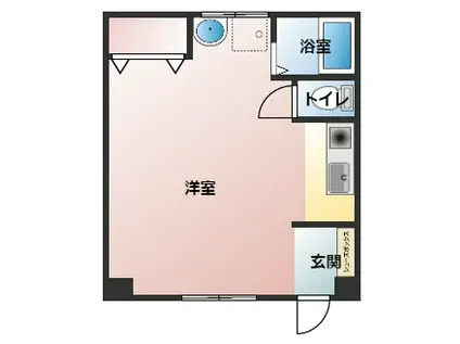 マンションニューハマII(ワンルーム/1階)の間取り写真