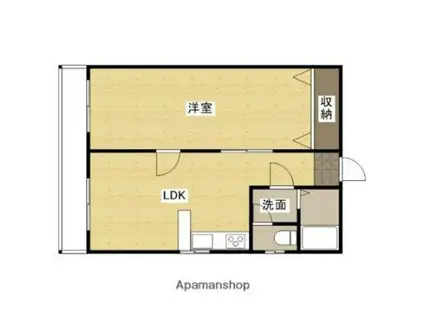 コーポ代(2LDK/2階)の間取り写真