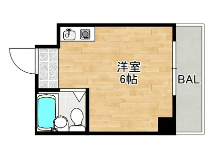 ジオナ柴島III(ワンルーム/4階)の間取り写真