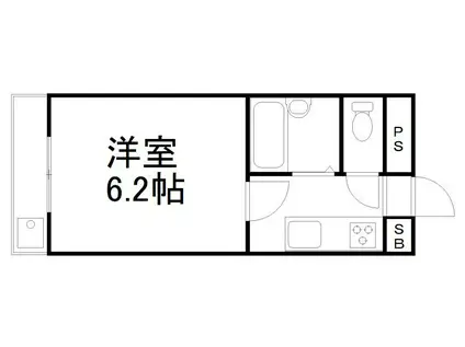 第25長栄壬生H・Tマンション(1K/1階)の間取り写真