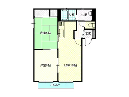 メモリアルYS(2LDK/2階)の間取り写真