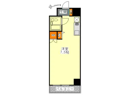 ディーワンビル(ワンルーム/4階)の間取り写真